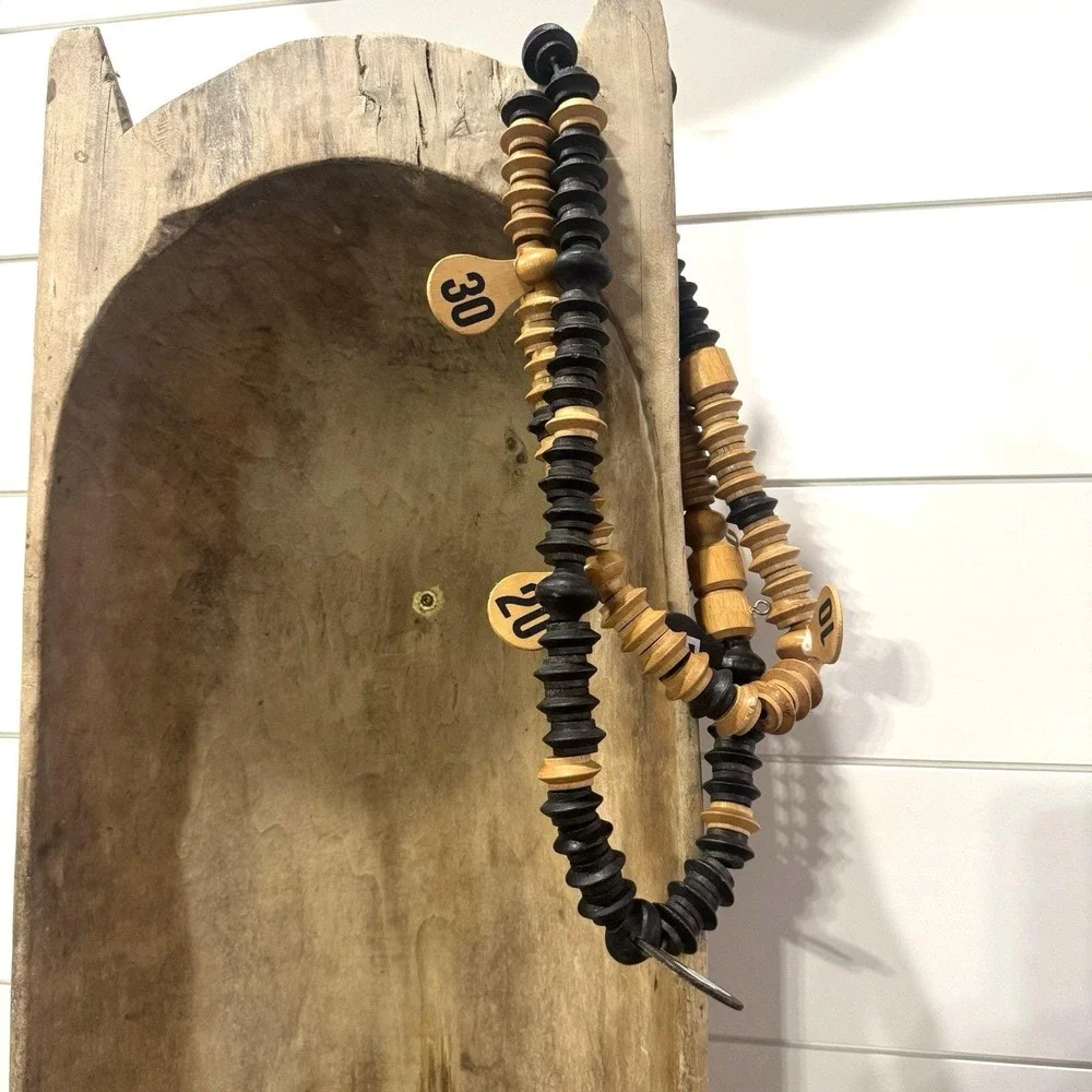 Vintage Hanging Wooden Pool Billiards Snooker Score Keeper Beads 67